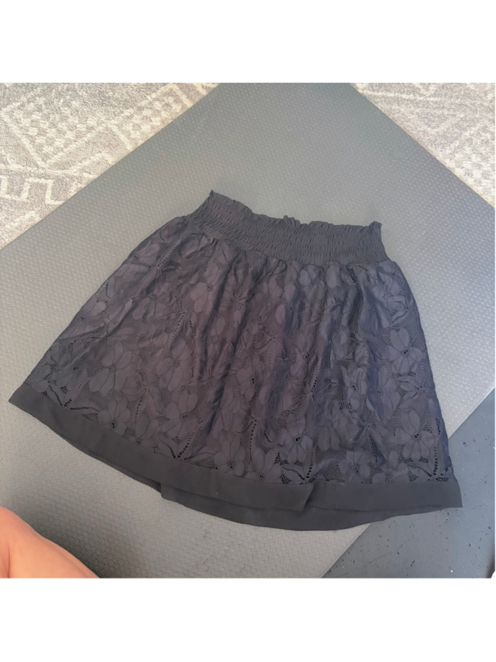 Y2K Whimsigoth Black Lace Mini Skirt